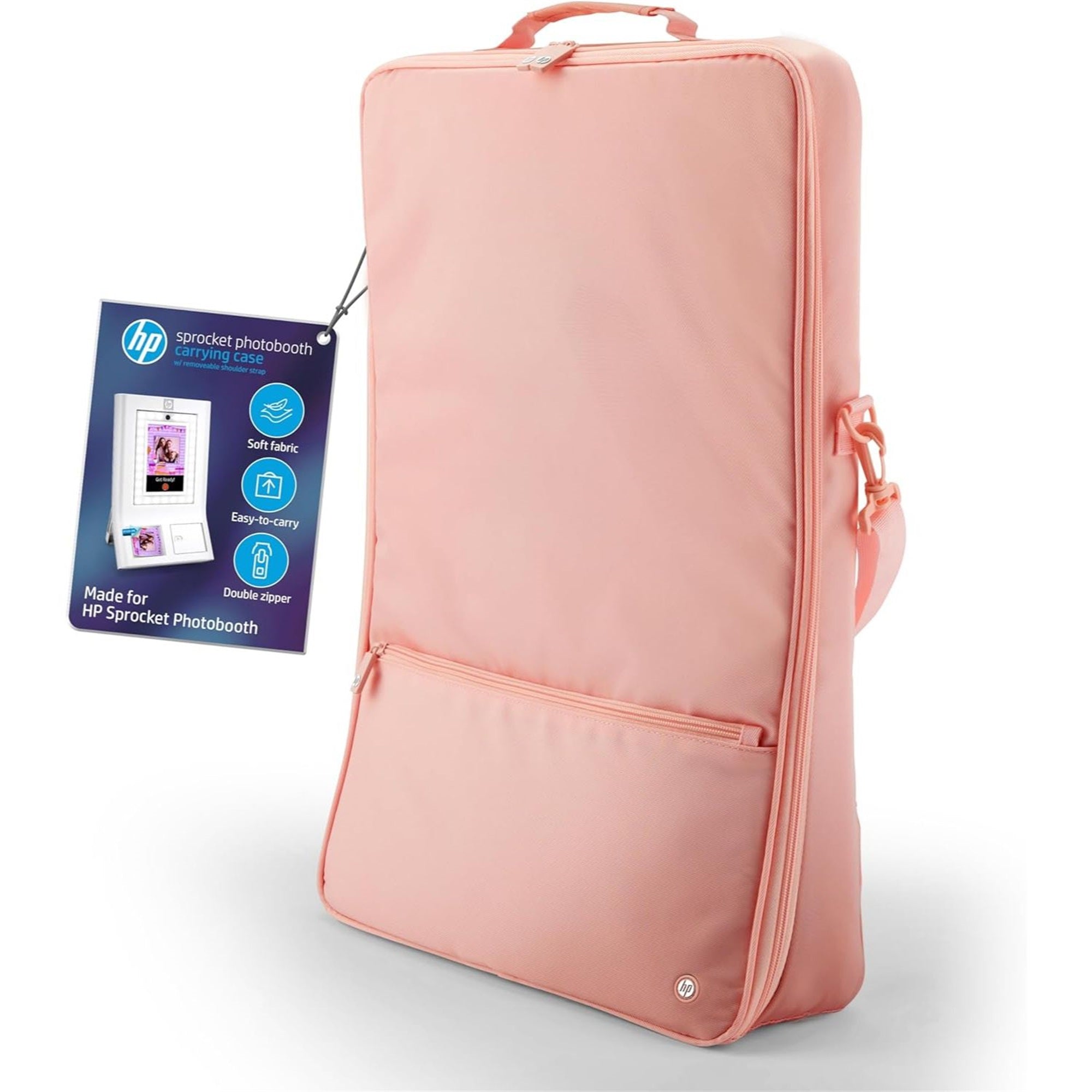 HP Premium bæreveske med polstret oppbevaringsveske med avtagbar skulderstropp for kjedehjul Photobooth (rosa)