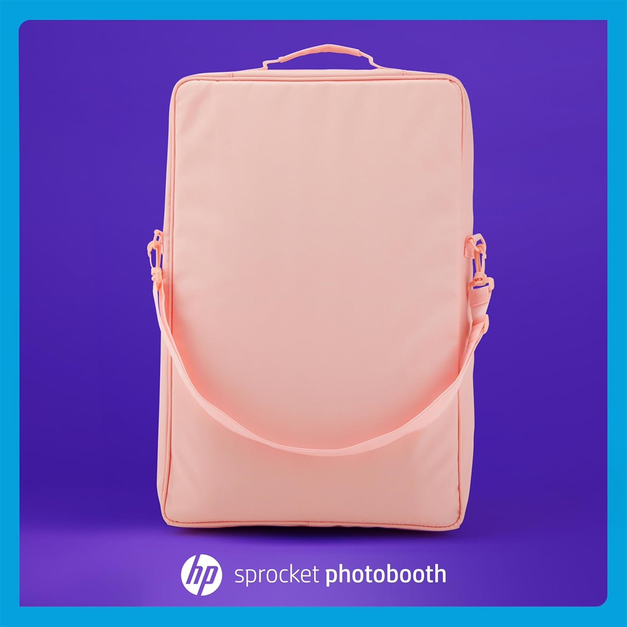 HP Premium bæreveske med polstret oppbevaringsveske med avtagbar skulderstropp for kjedehjul Photobooth (rosa)