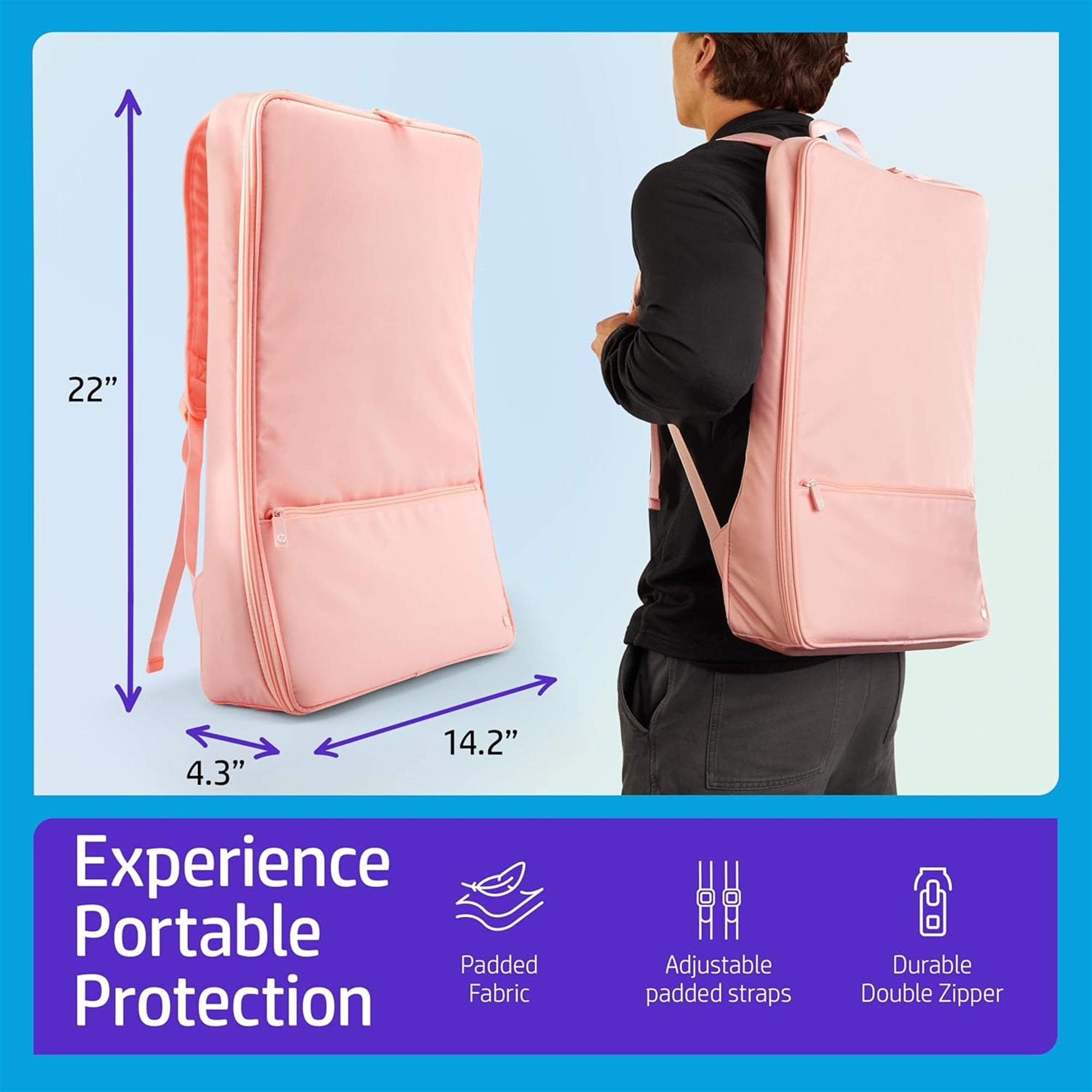 HP Sprocket Photobooth reiseryggsekk (rosa), eksklusivt for HP Sprocket Photobooth-skriver