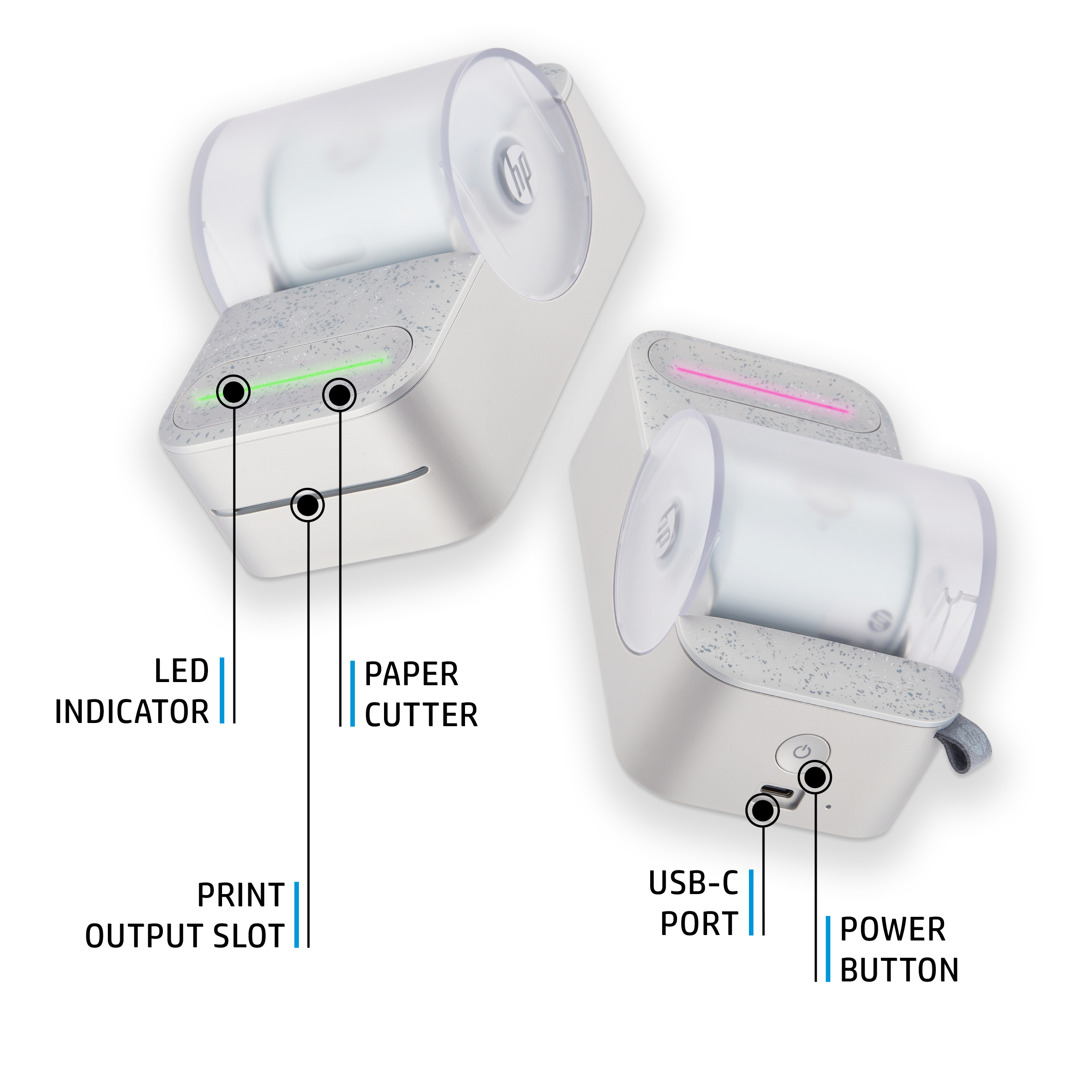 HP Sprocket Panorama Instant Portable Color Label & Photo Printer (Grey) Sprocket Printers