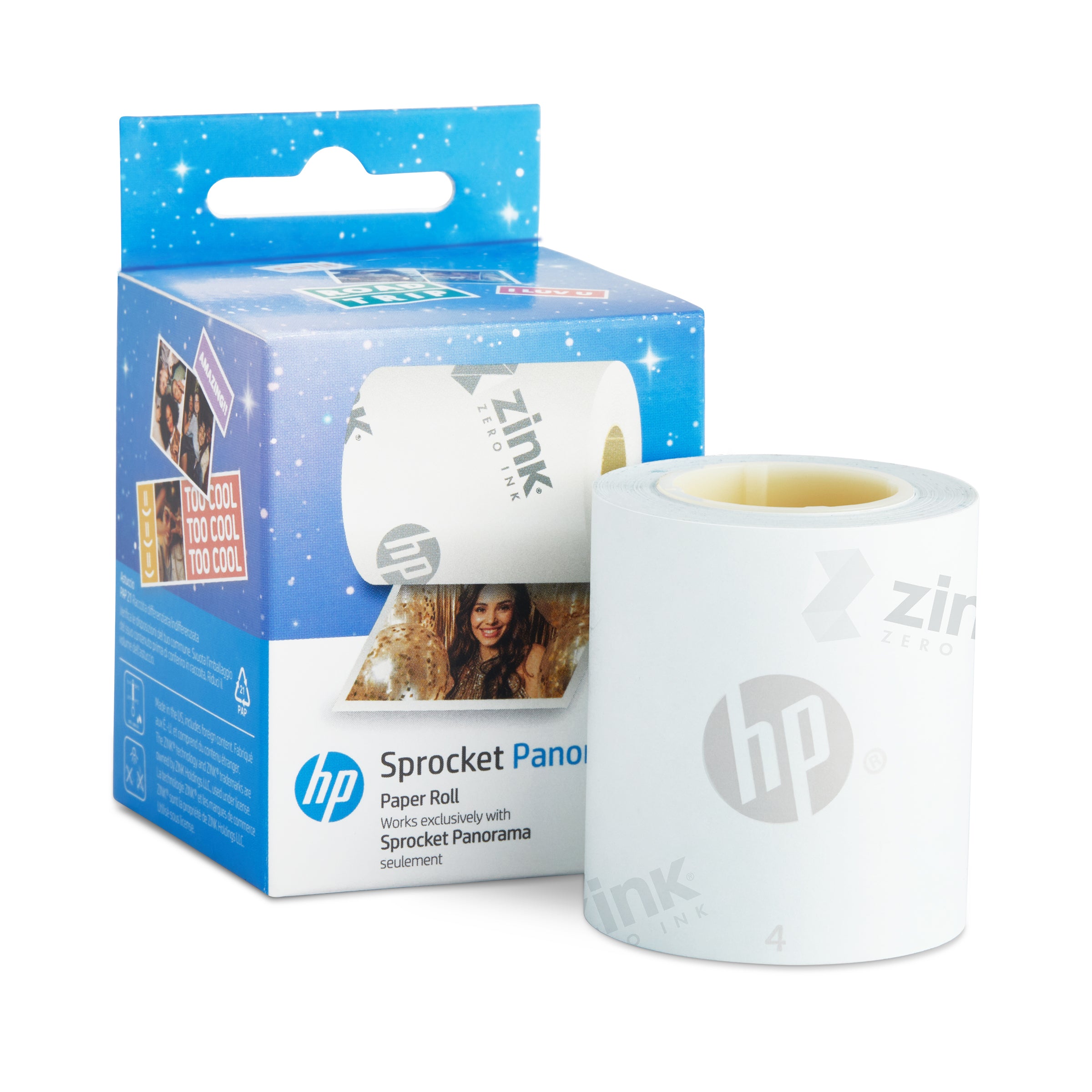 HP Sprocket Panorama Instant Portable Color Label & Photo Printer (Grey) Gift Bundle Sprocket Printers