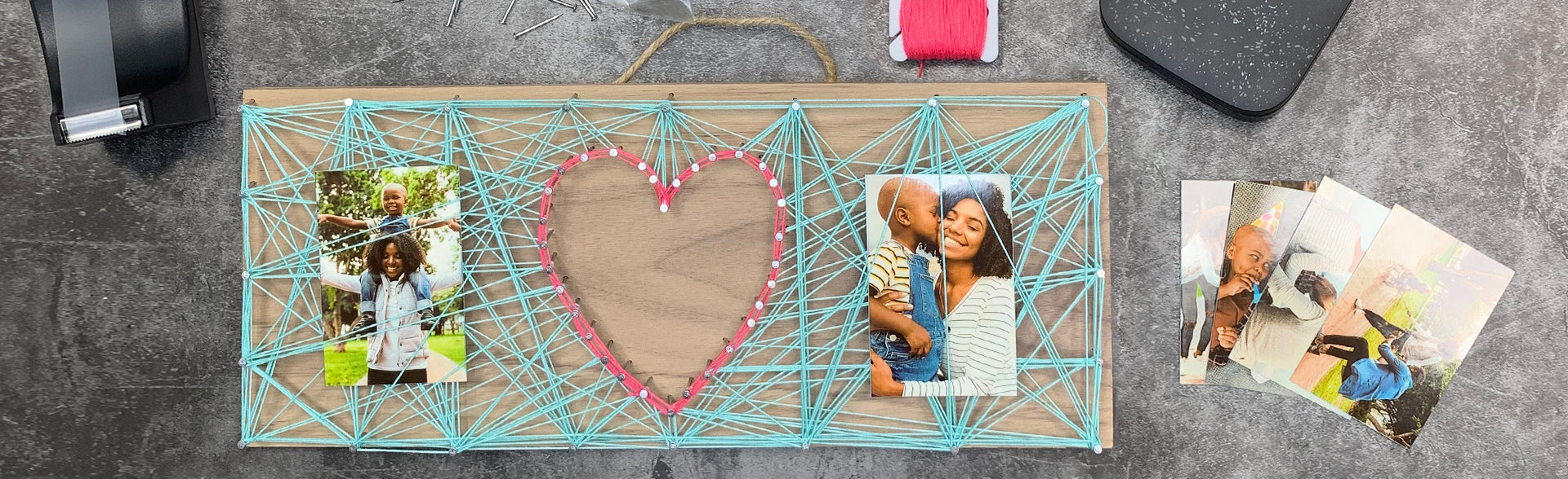 DIY Mother’s Day String Art Photo Gift